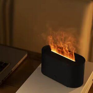 Flame Mist Humidifier – 3D Volcano Aromatherapy Diffuser with LED Fire Effect fo